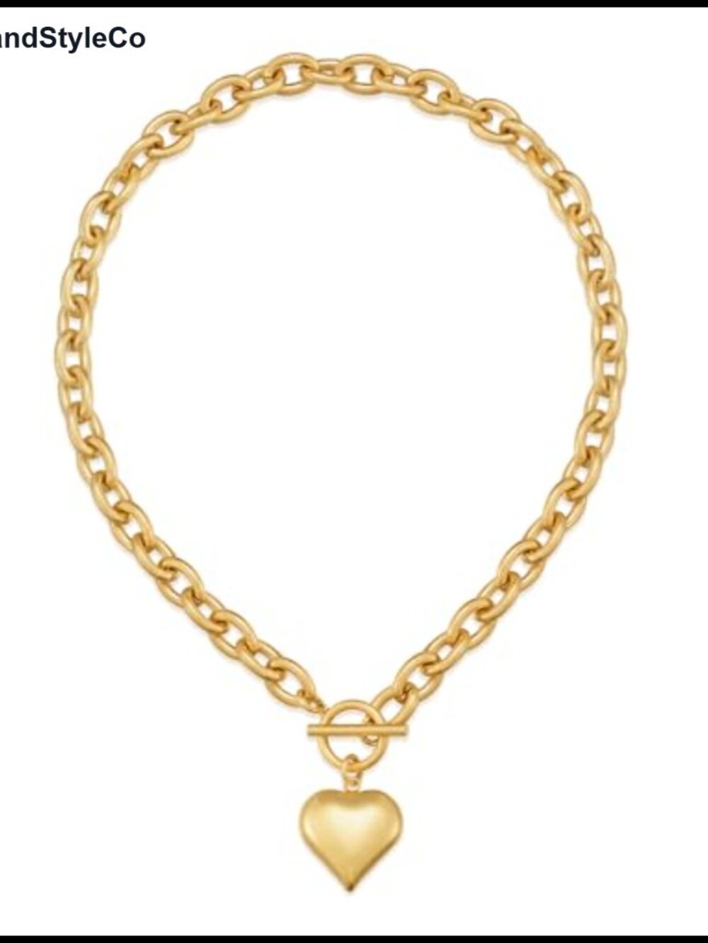 18K Gold Plated Coin Lion Head Pendant Necklace Chunky Paperclip Choker